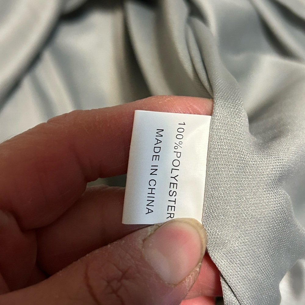 Elegant Silver Wrap Dress - Picture 7 of 11